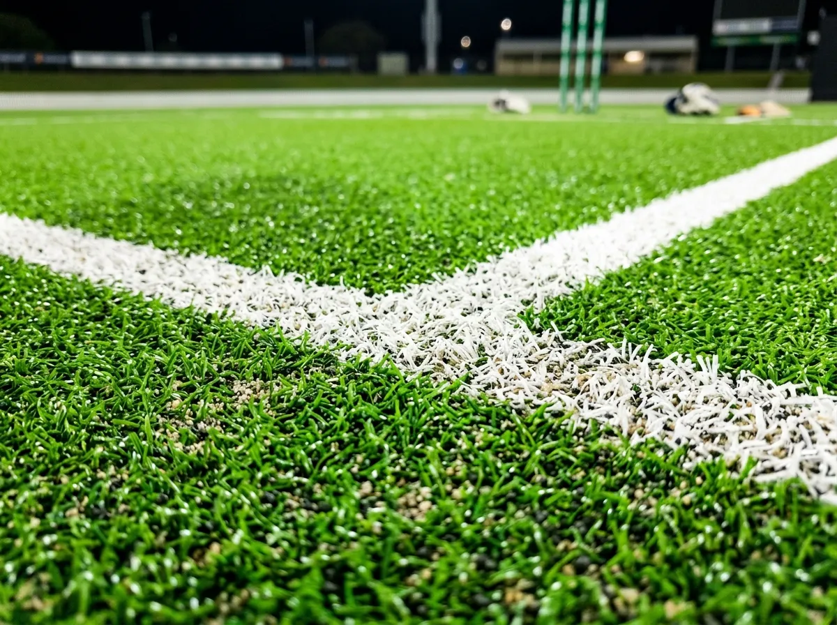 Sand-based artificial turf for cricket practice nets and football fields