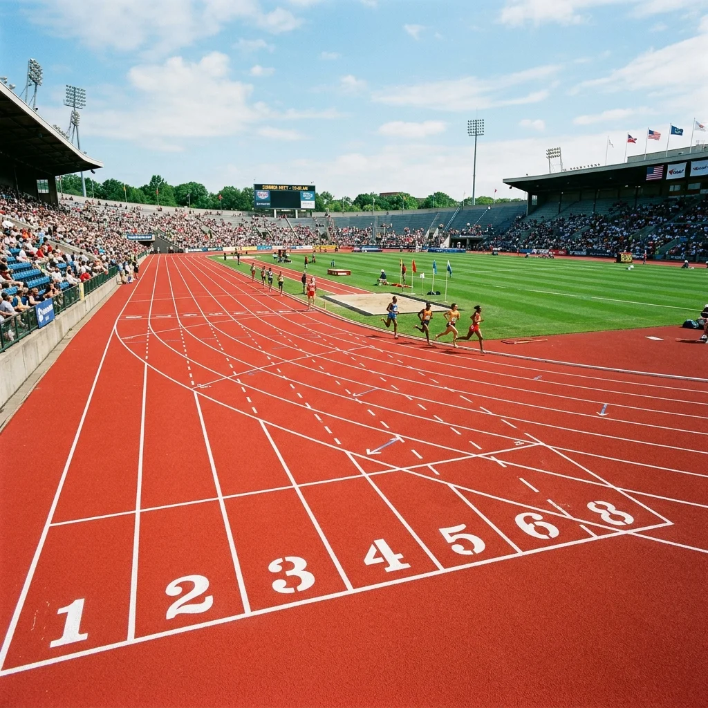 EPDM rubberised athletic running track installed at a school in India