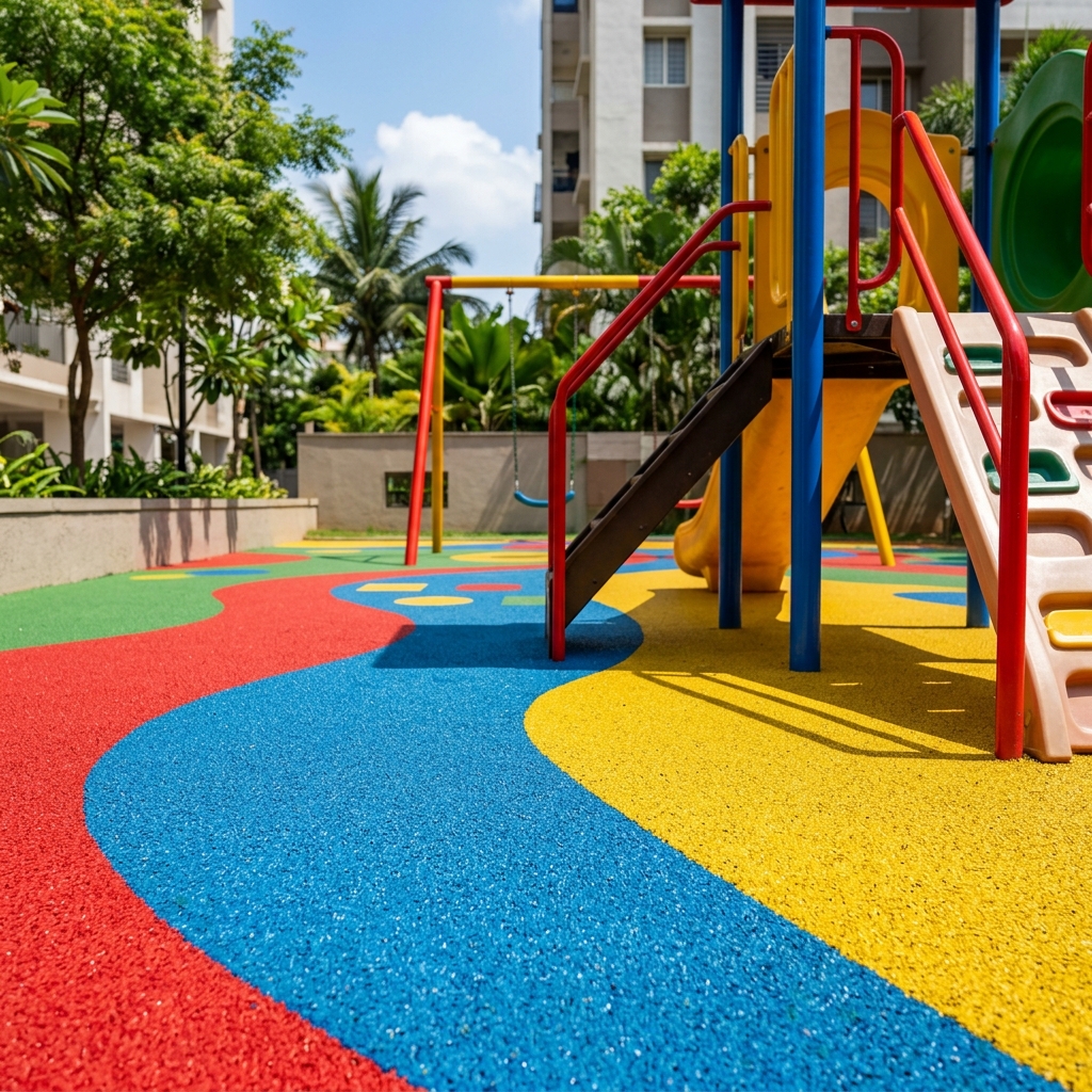 Recreational zone with EPDM surface